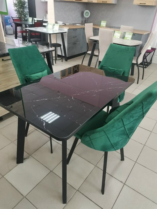 Стол СФ стеклянный с фотопечатью, раздвижной